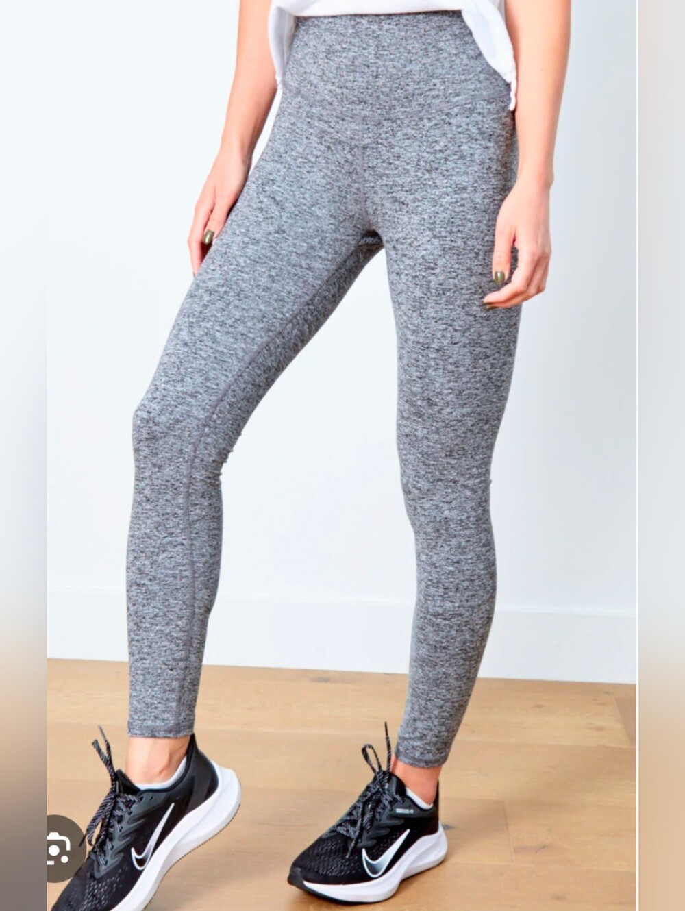 Sage High-Waist Heather Gray Leggings Size XL